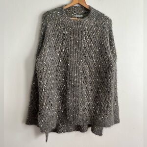 Angela Mara Metallic Chunky Sweater